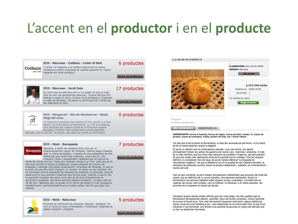 L’accent en el productor i en el producte