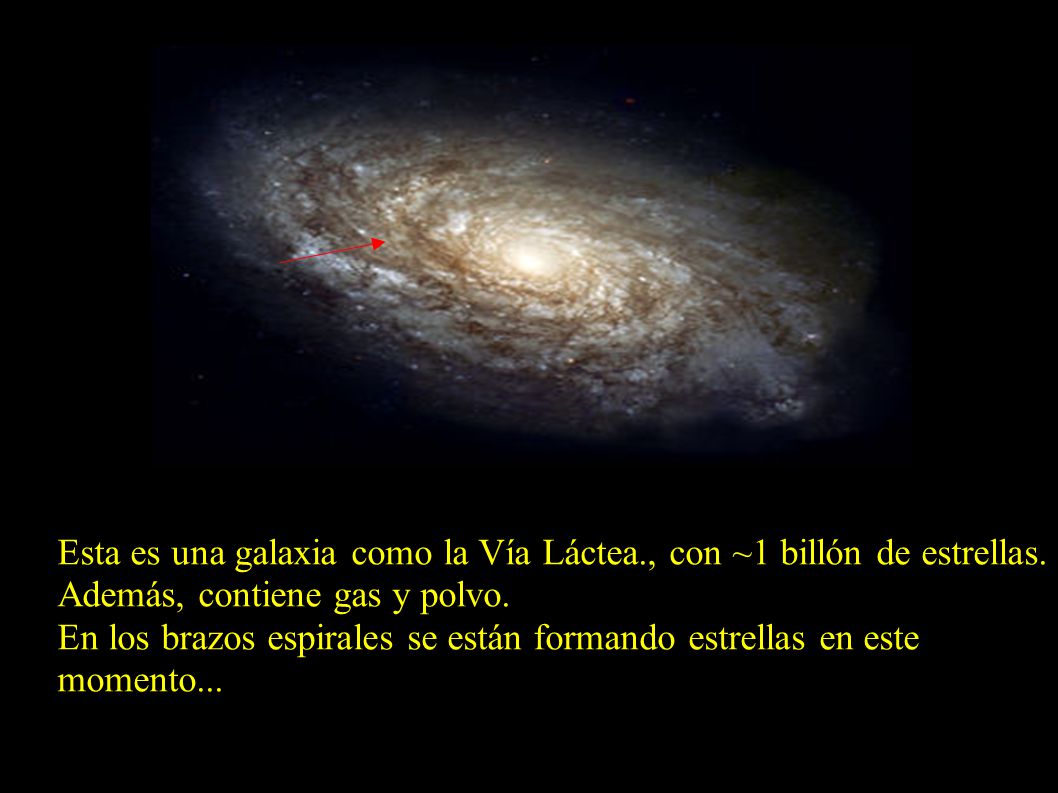 Esta es una galaxia como la Vía Láctea., con ~1 billón de estrellas.