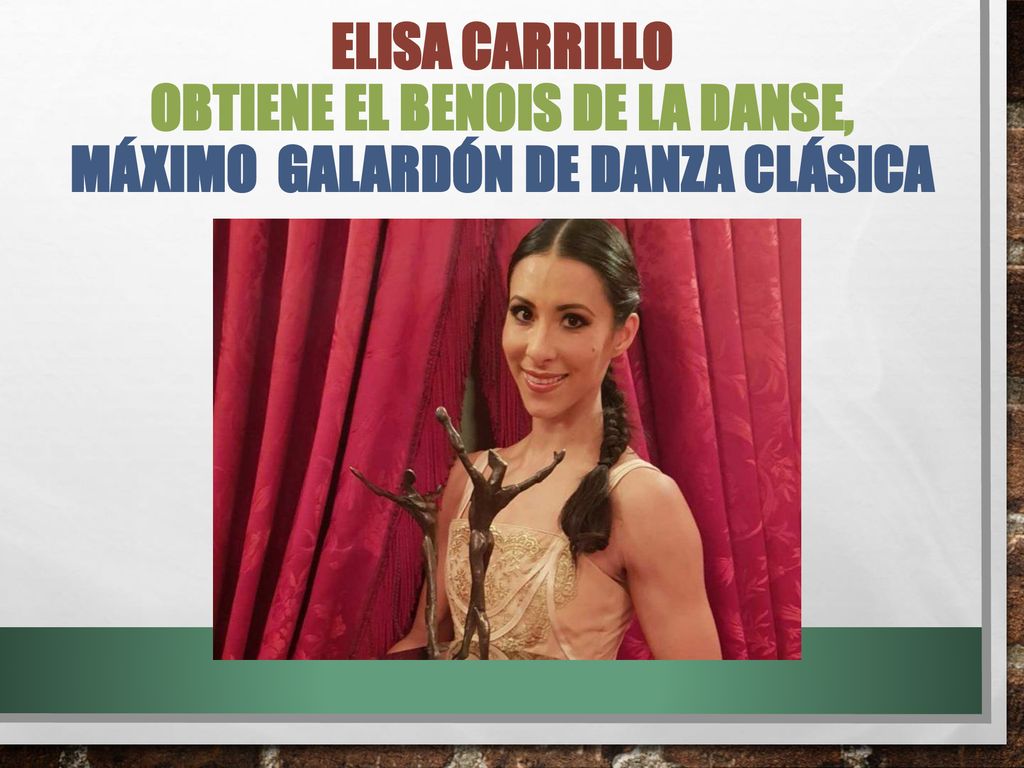 ELISA CARRILLO OBTIENE EL BENOIS DE LA DANSE, MÁXIMO GALARDÓN DE DANZA CLÁSICA