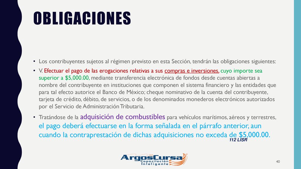 OBLIGACIONES Los contribuyentes sujetos al régimen previsto en esta Sección, tendrán las obligaciones siguientes: