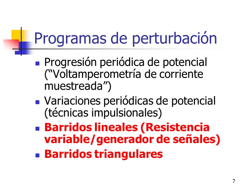 Programas de perturbación