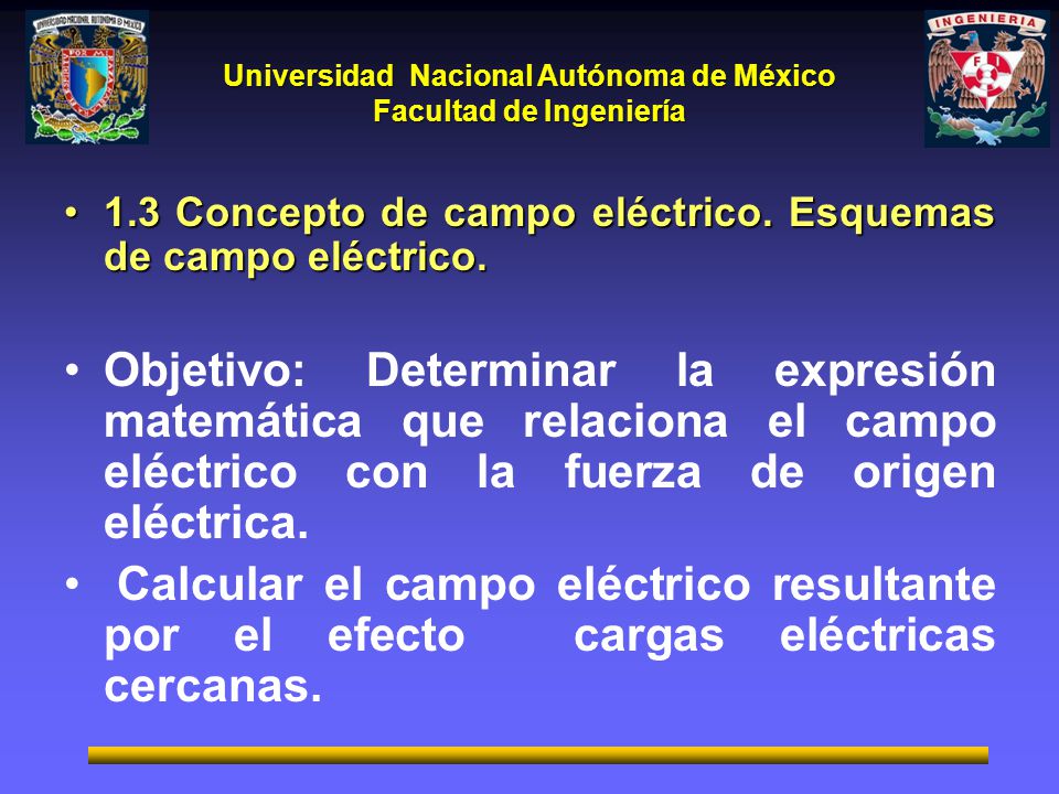 1.3 Concepto de campo eléctrico. Esquemas de campo eléctrico.