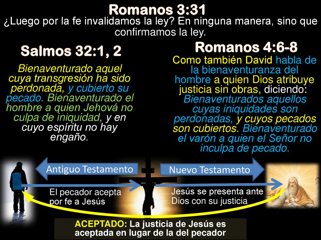 ACEPTADO: La justicia de Jesús es aceptada en lugar de la del pecador