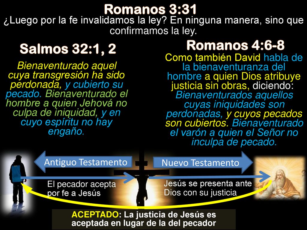 ACEPTADO: La justicia de Jesús es aceptada en lugar de la del pecador