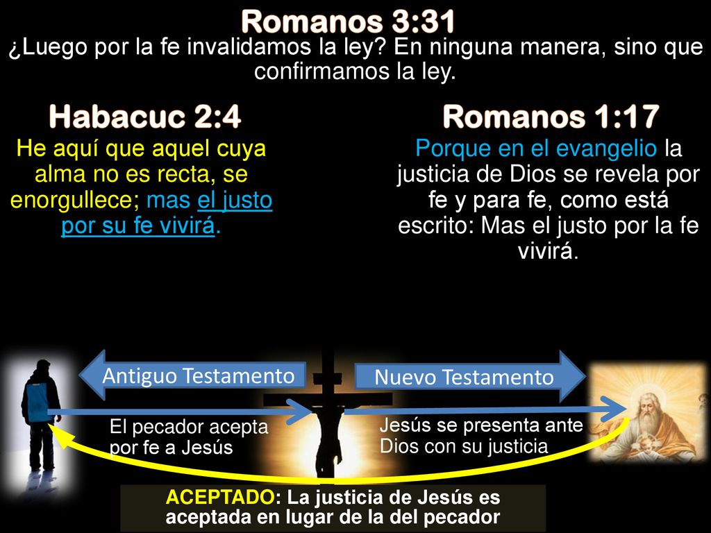 ACEPTADO: La justicia de Jesús es aceptada en lugar de la del pecador