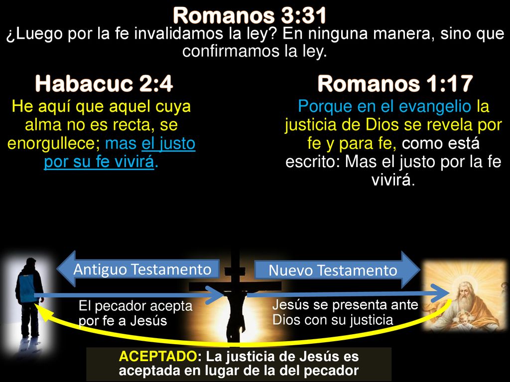 ACEPTADO: La justicia de Jesús es aceptada en lugar de la del pecador