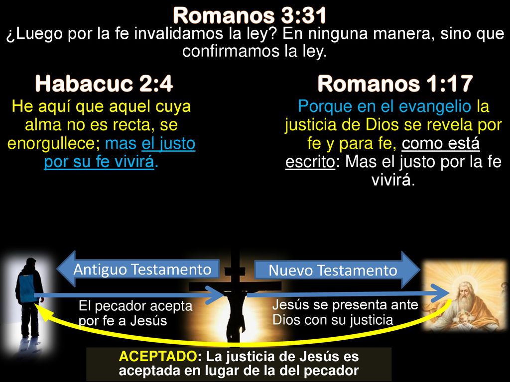 ACEPTADO: La justicia de Jesús es aceptada en lugar de la del pecador