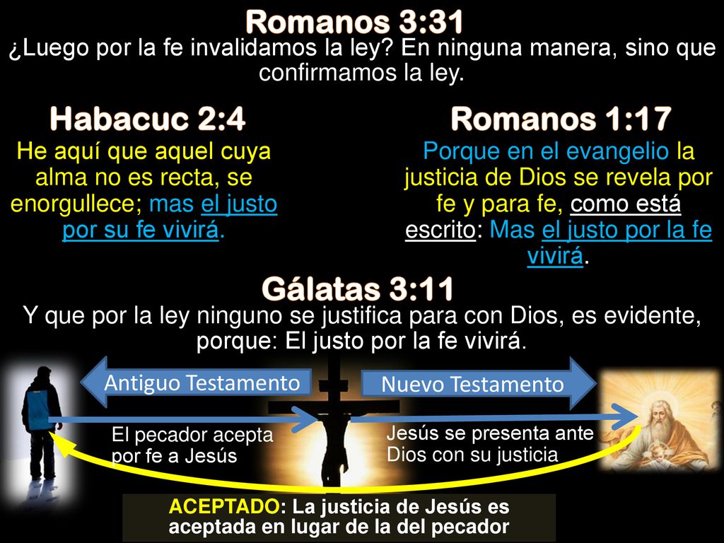ACEPTADO: La justicia de Jesús es aceptada en lugar de la del pecador