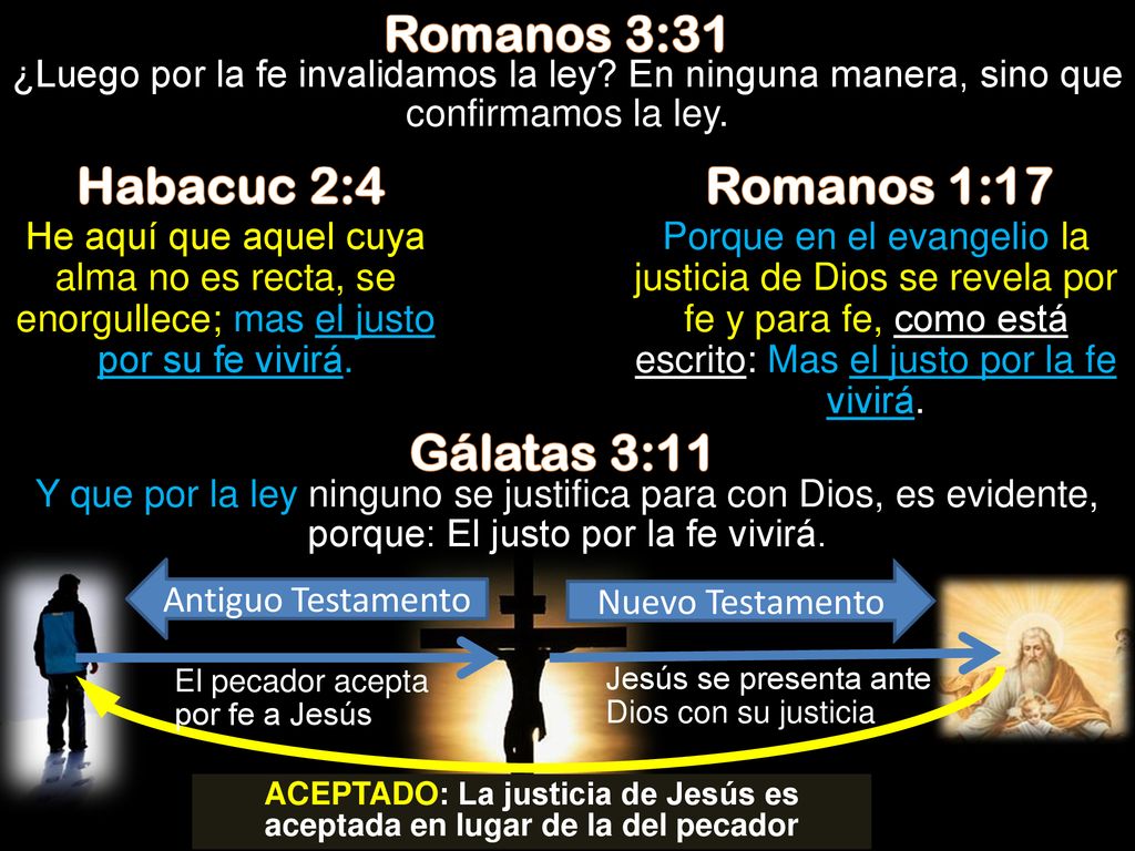 ACEPTADO: La justicia de Jesús es aceptada en lugar de la del pecador
