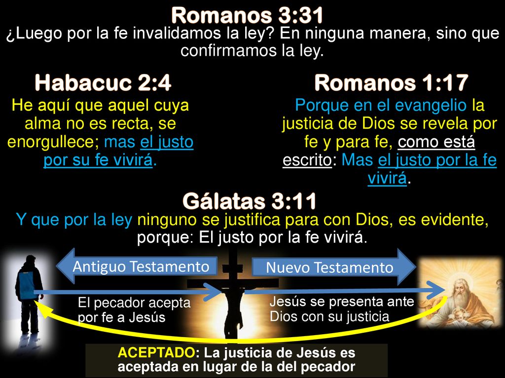 ACEPTADO: La justicia de Jesús es aceptada en lugar de la del pecador