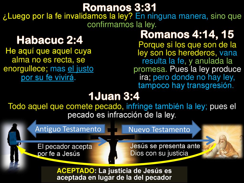 ACEPTADO: La justicia de Jesús es aceptada en lugar de la del pecador