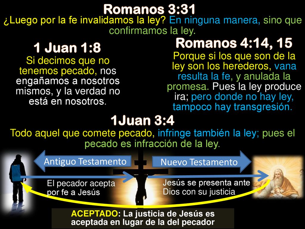ACEPTADO: La justicia de Jesús es aceptada en lugar de la del pecador