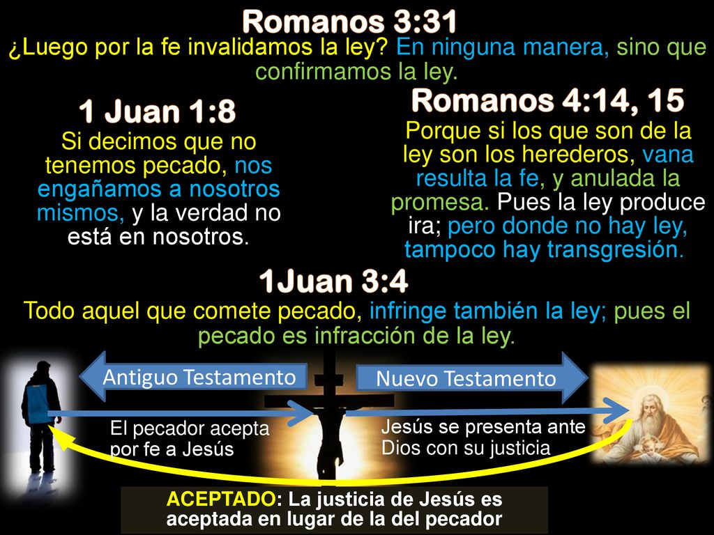 ACEPTADO: La justicia de Jesús es aceptada en lugar de la del pecador