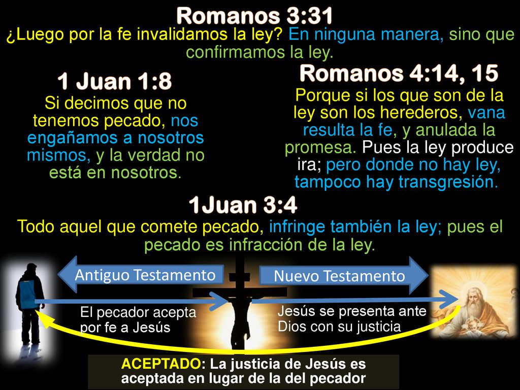 ACEPTADO: La justicia de Jesús es aceptada en lugar de la del pecador
