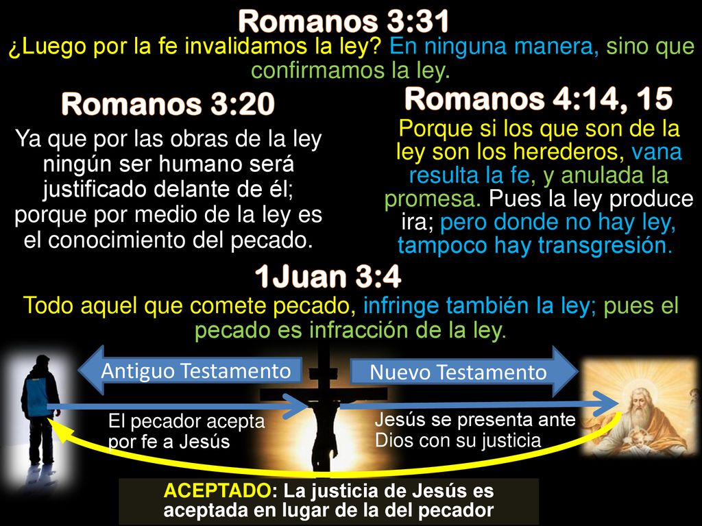 ACEPTADO: La justicia de Jesús es aceptada en lugar de la del pecador