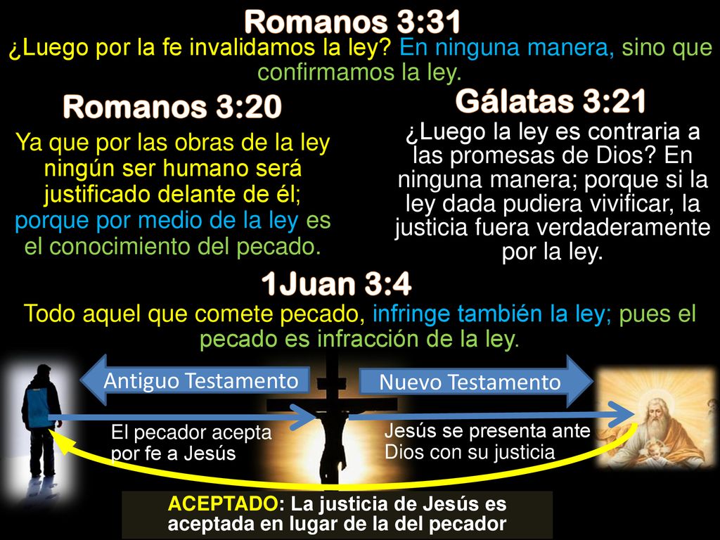 ACEPTADO: La justicia de Jesús es aceptada en lugar de la del pecador