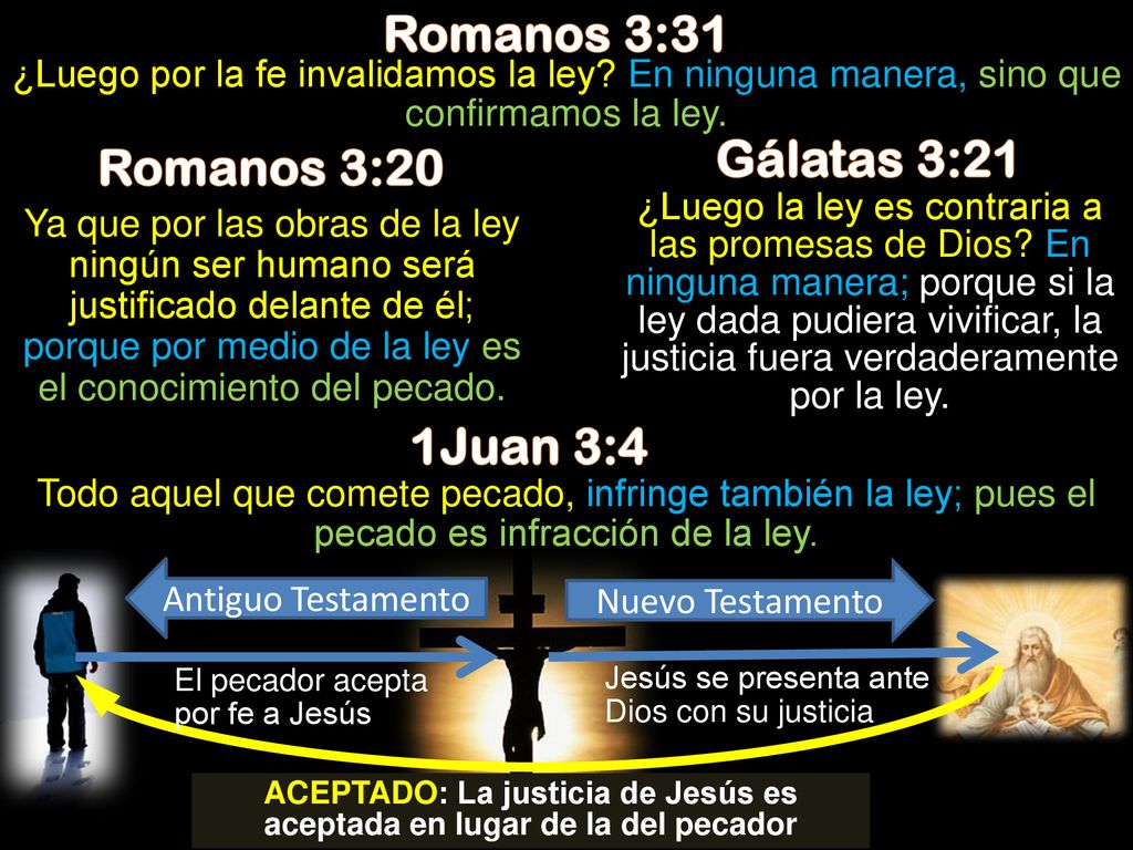 ACEPTADO: La justicia de Jesús es aceptada en lugar de la del pecador