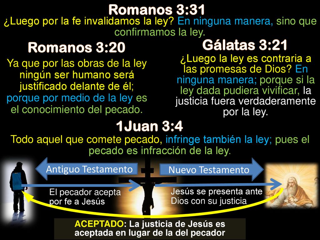 ACEPTADO: La justicia de Jesús es aceptada en lugar de la del pecador