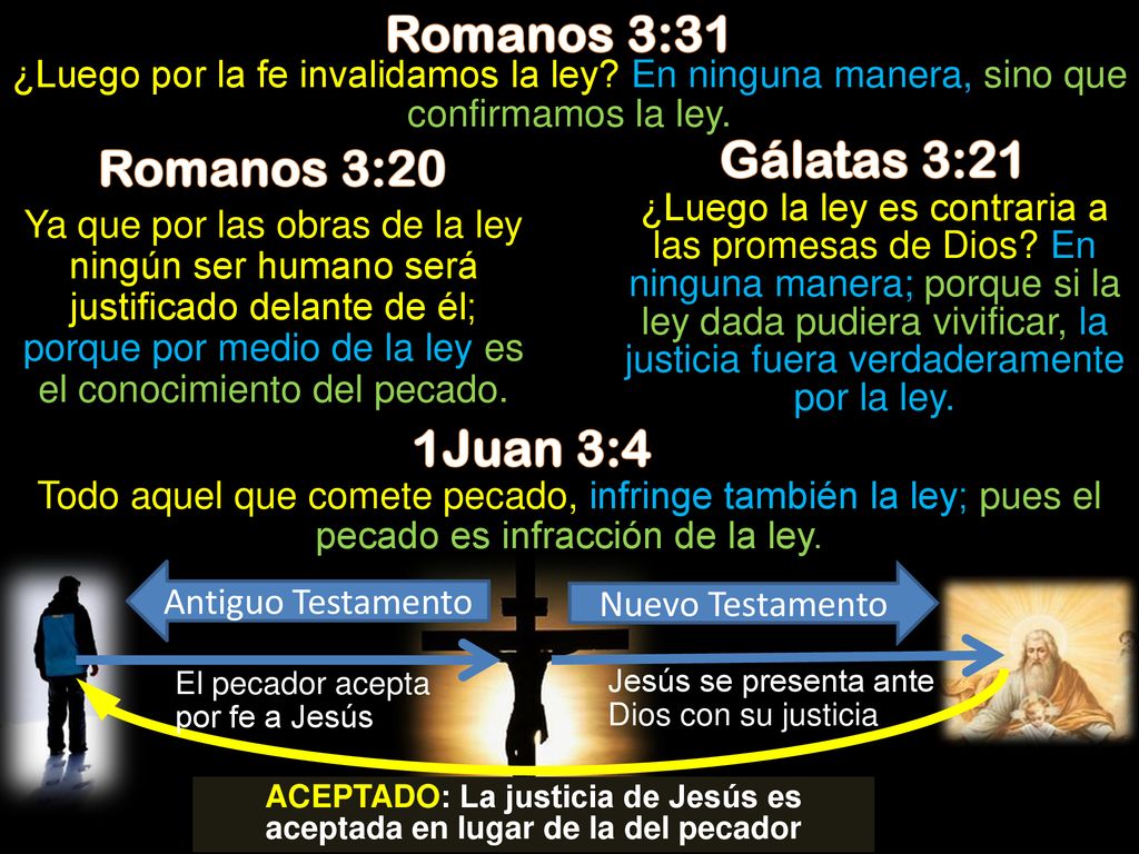 ACEPTADO: La justicia de Jesús es aceptada en lugar de la del pecador