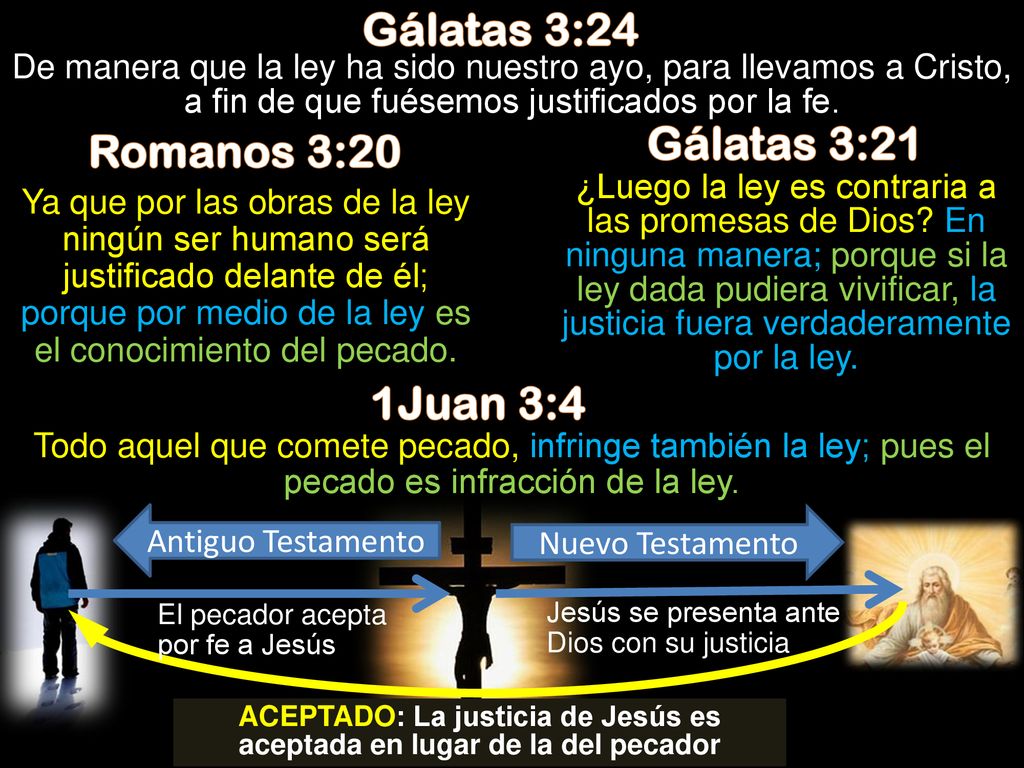 ACEPTADO: La justicia de Jesús es aceptada en lugar de la del pecador
