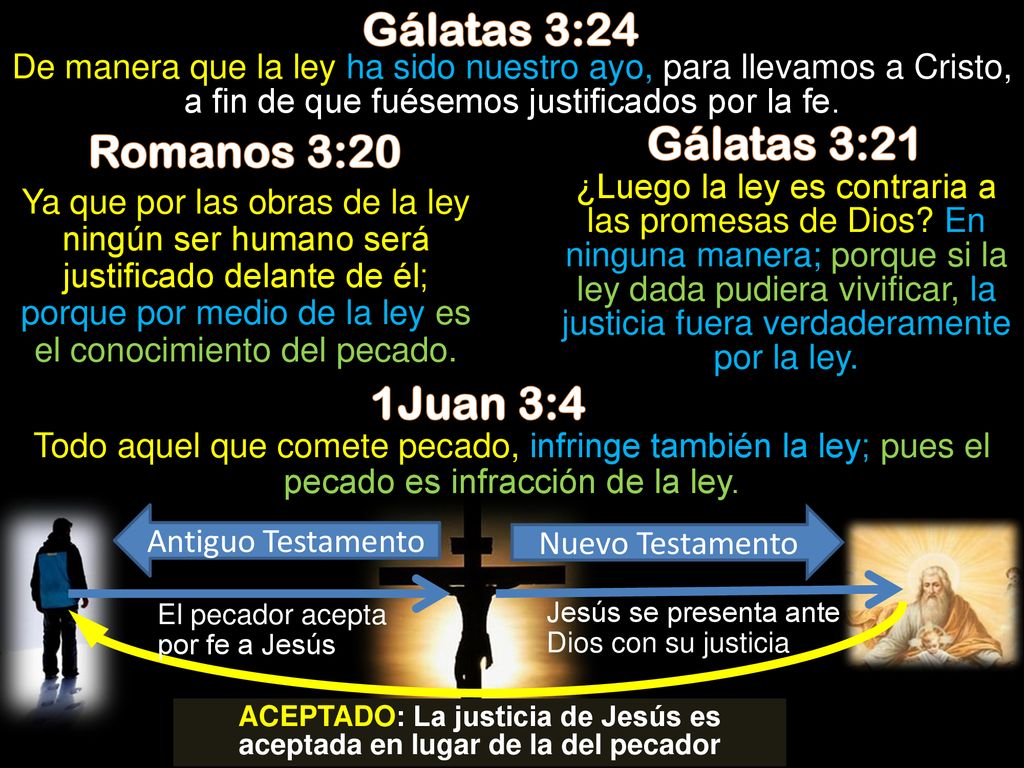 ACEPTADO: La justicia de Jesús es aceptada en lugar de la del pecador