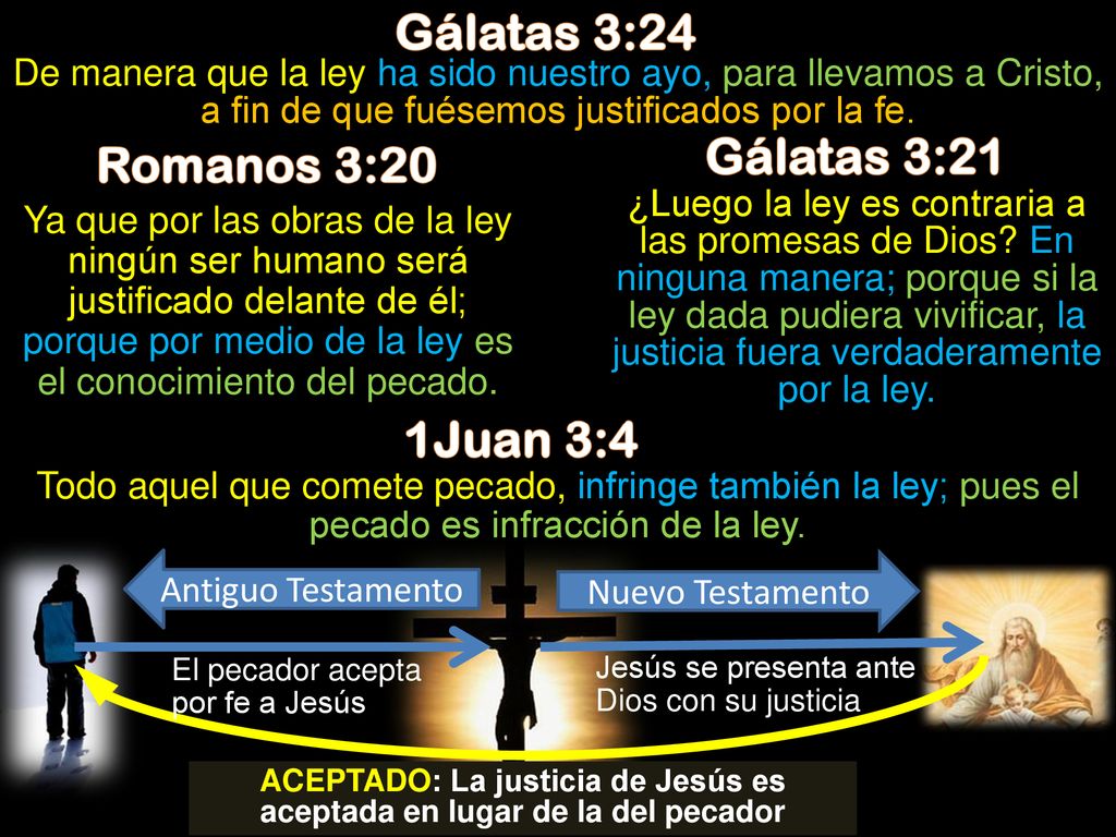 ACEPTADO: La justicia de Jesús es aceptada en lugar de la del pecador