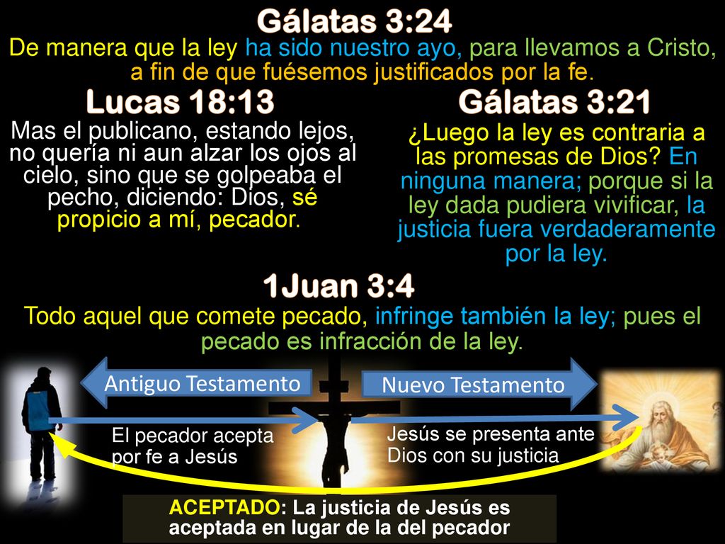 ACEPTADO: La justicia de Jesús es aceptada en lugar de la del pecador