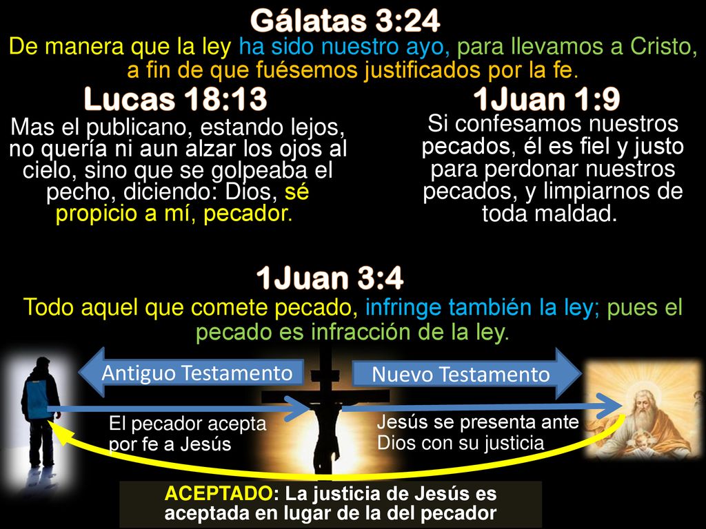 ACEPTADO: La justicia de Jesús es aceptada en lugar de la del pecador