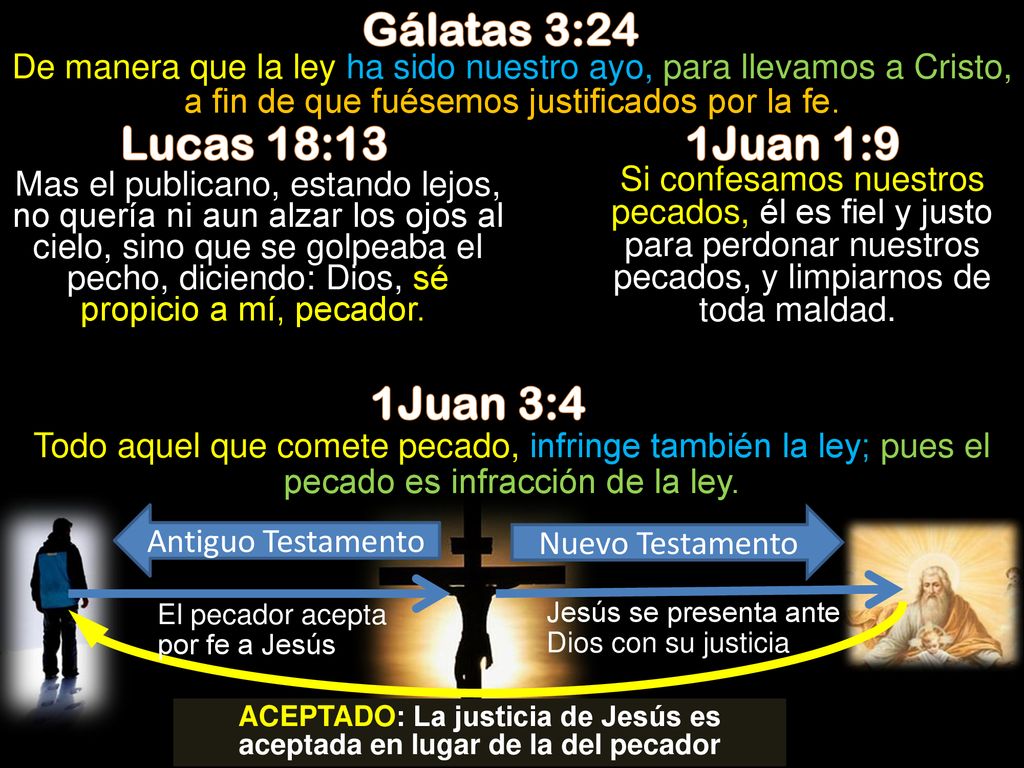 ACEPTADO: La justicia de Jesús es aceptada en lugar de la del pecador