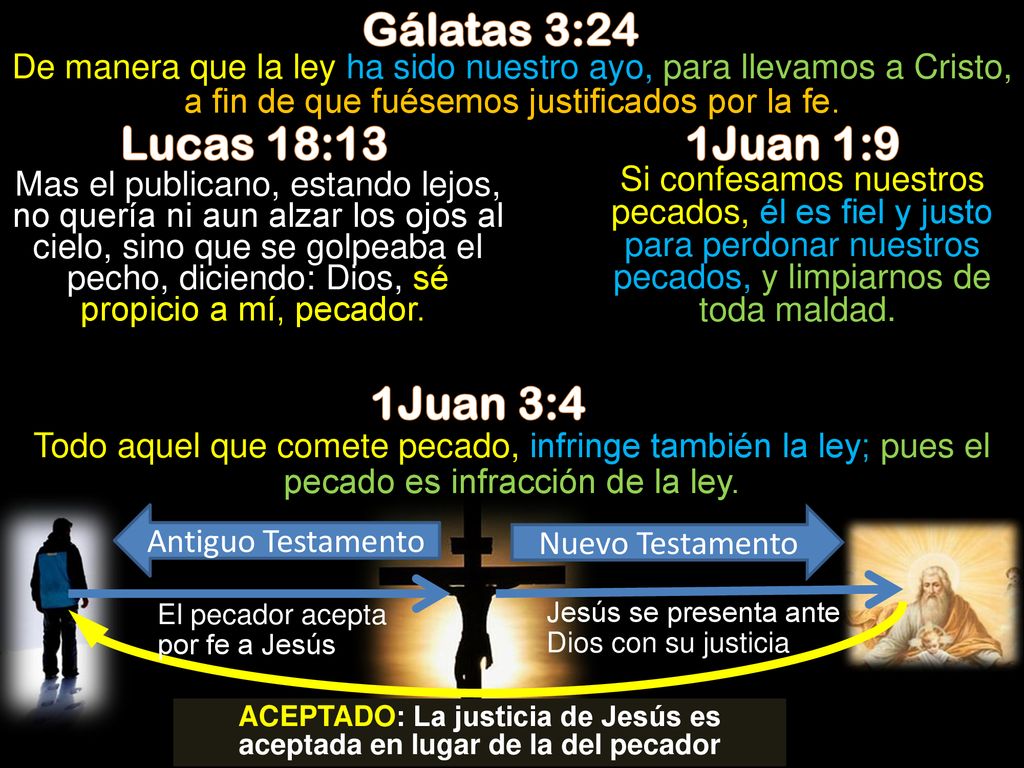ACEPTADO: La justicia de Jesús es aceptada en lugar de la del pecador