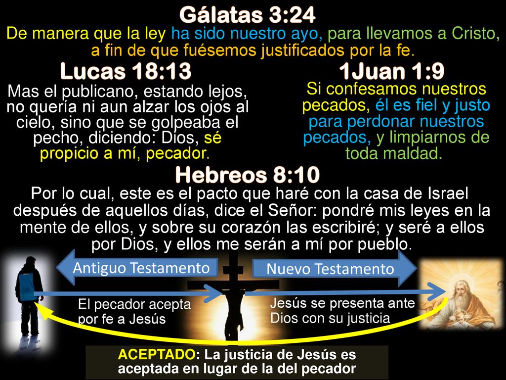 ACEPTADO: La justicia de Jesús es aceptada en lugar de la del pecador