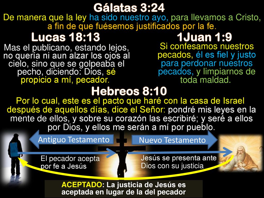 ACEPTADO: La justicia de Jesús es aceptada en lugar de la del pecador