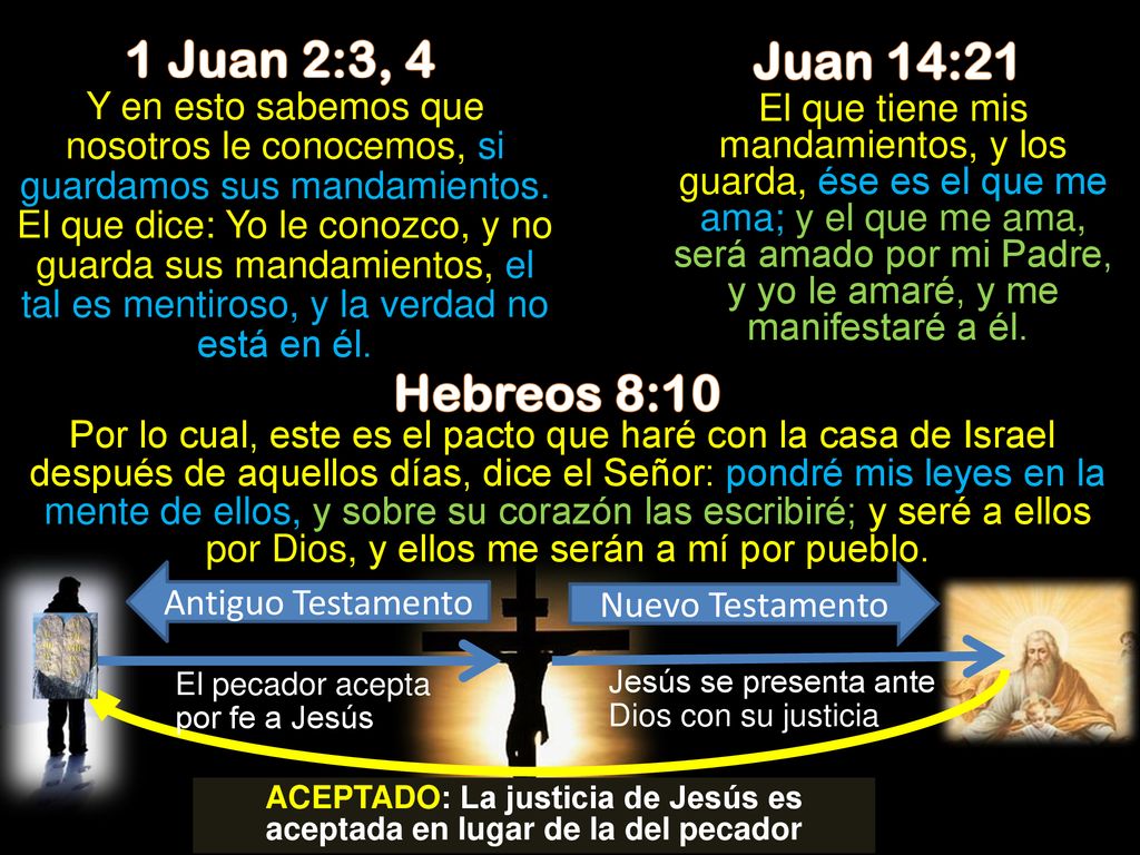 ACEPTADO: La justicia de Jesús es aceptada en lugar de la del pecador