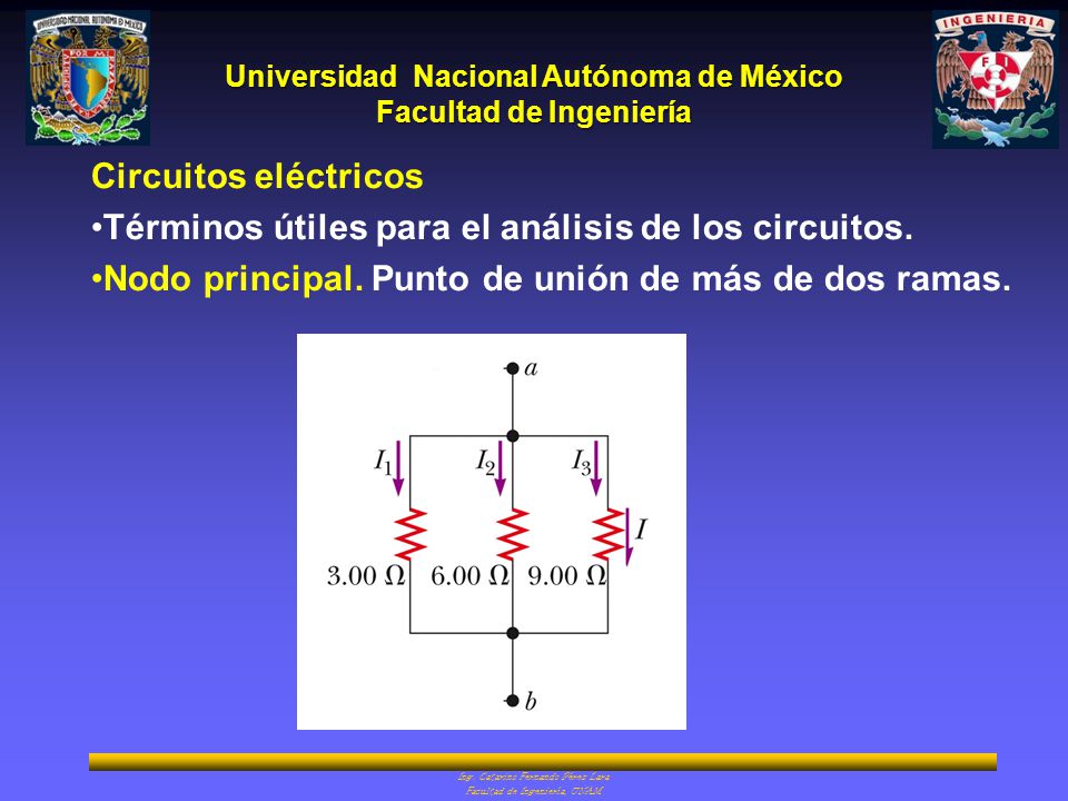 Circuitos eléctricos Términos útiles para el análisis de los circuitos.