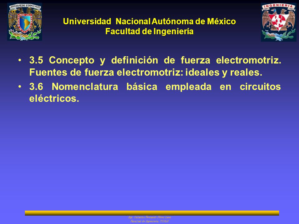 3. 5 Concepto y definición de fuerza electromotriz