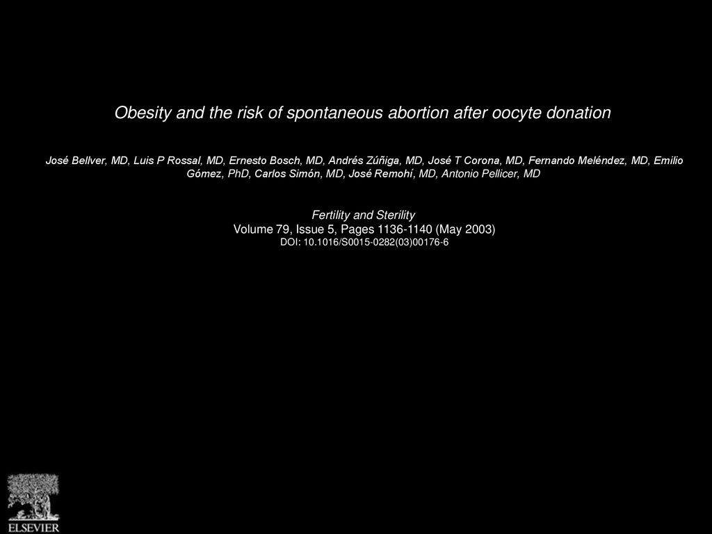 Obesity and the risk of spontaneous abortion after oocyte donation