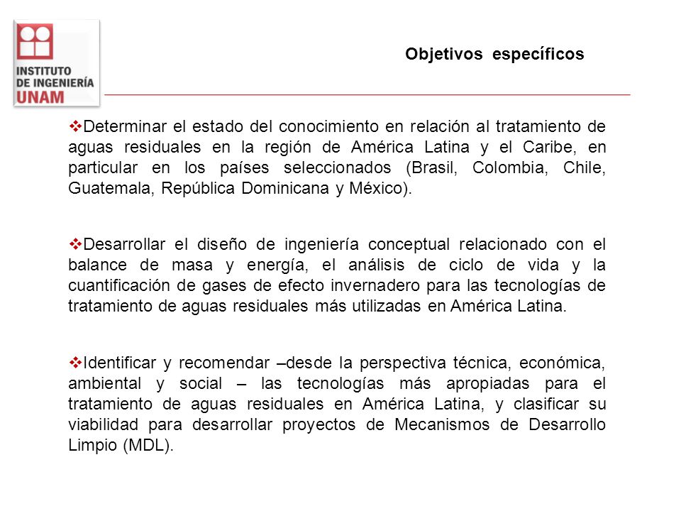 Objetivos específicos