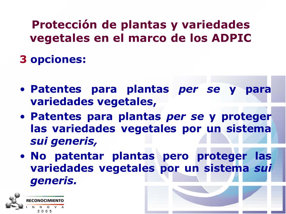 Protección de plantas y variedades vegetales en el marco de los ADPIC