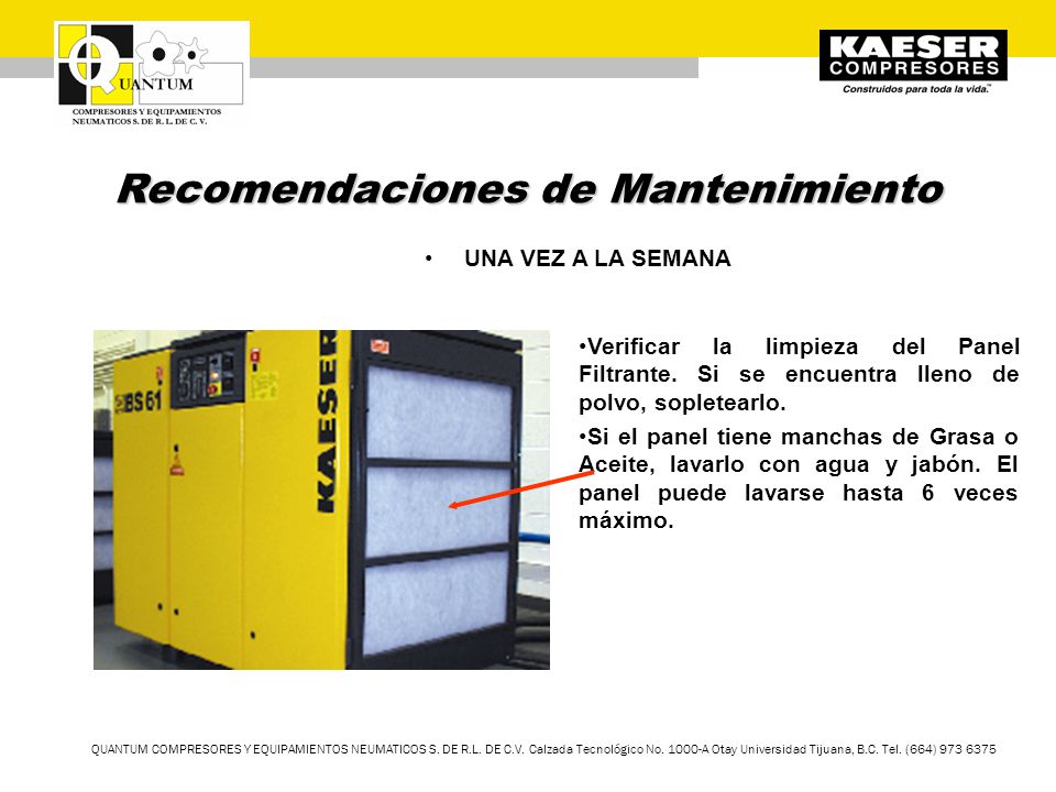 Recomendaciones de Mantenimiento