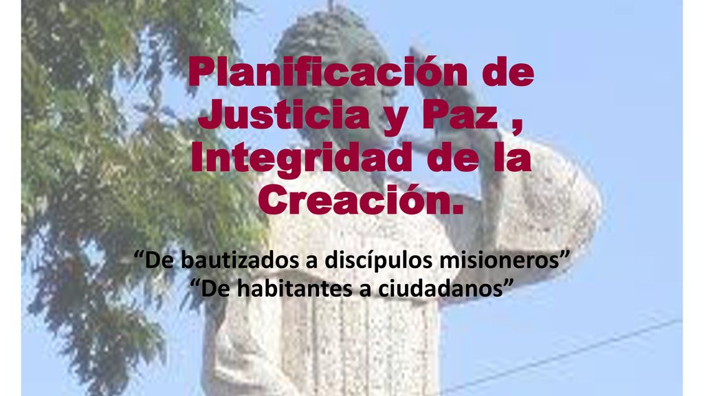 Planificación de Justicia y Paz , Integridad de la Creación.