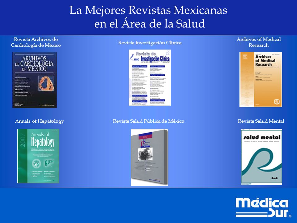 La Mejores Revistas Mexicanas en el Área de la Salud