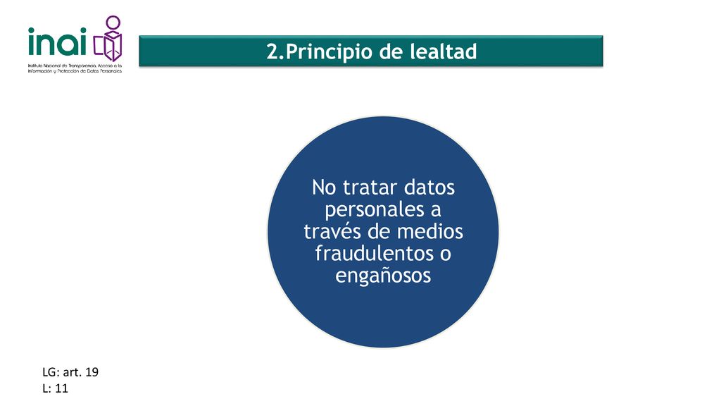 No tratar datos personales a través de medios fraudulentos o engañosos