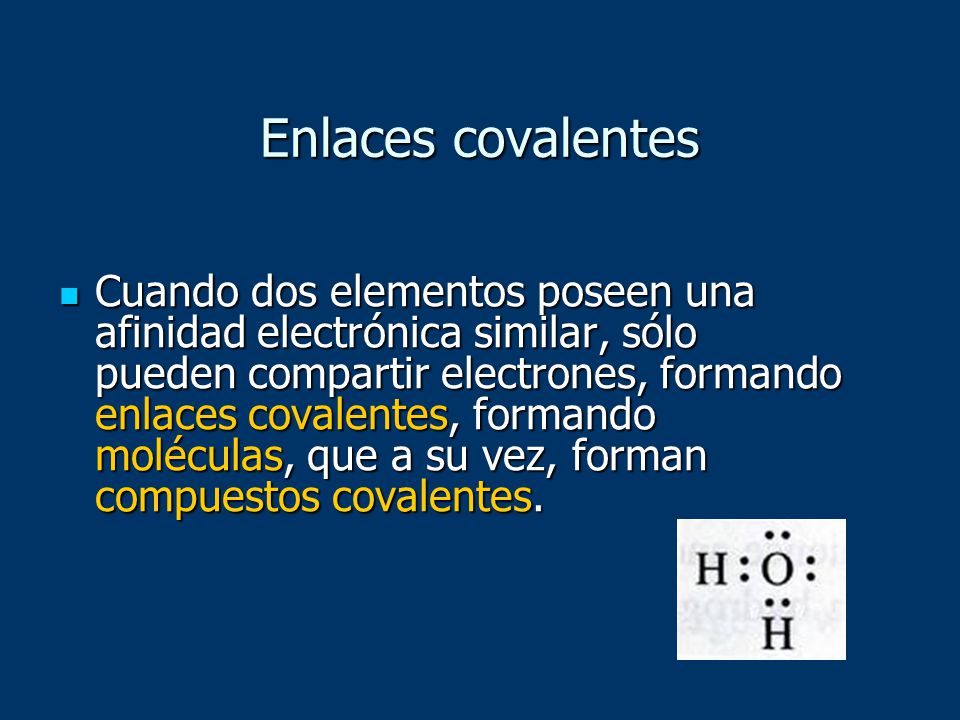Enlaces covalentes