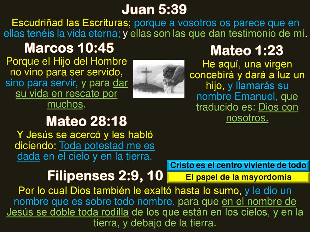 Cristo es el centro viviente de todo El papel de la mayordomía