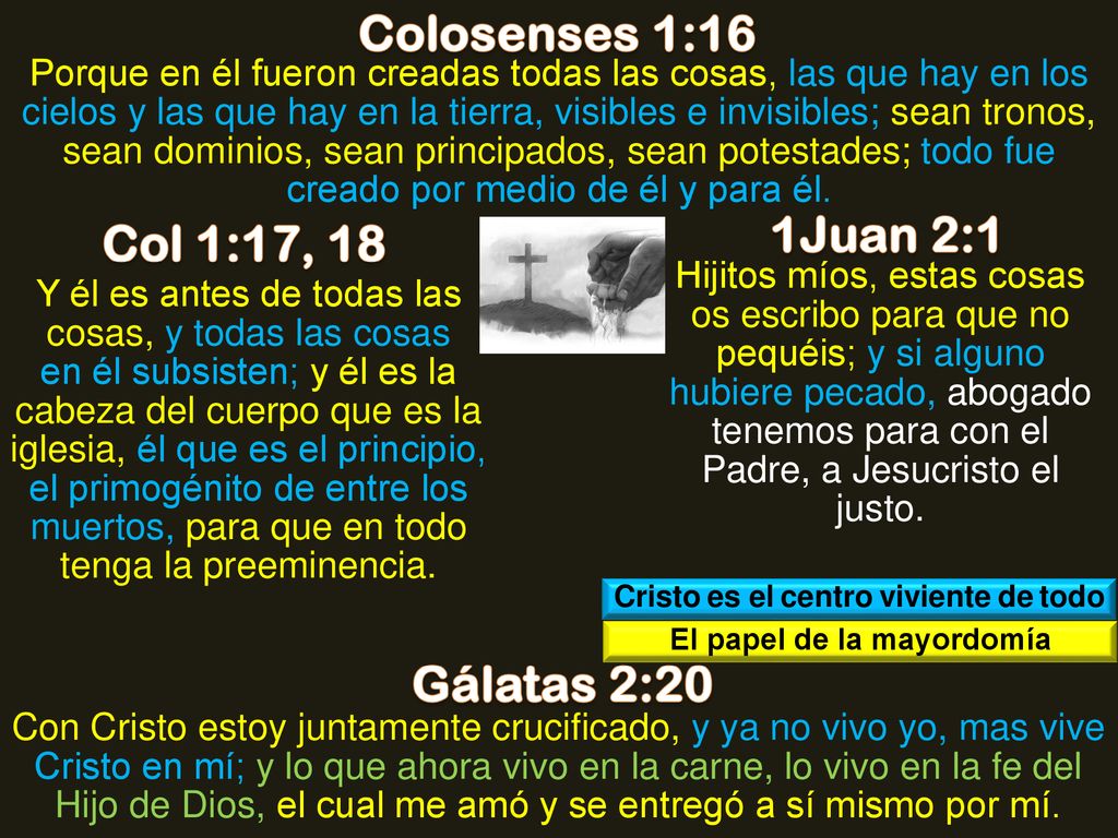 Cristo es el centro viviente de todo El papel de la mayordomía