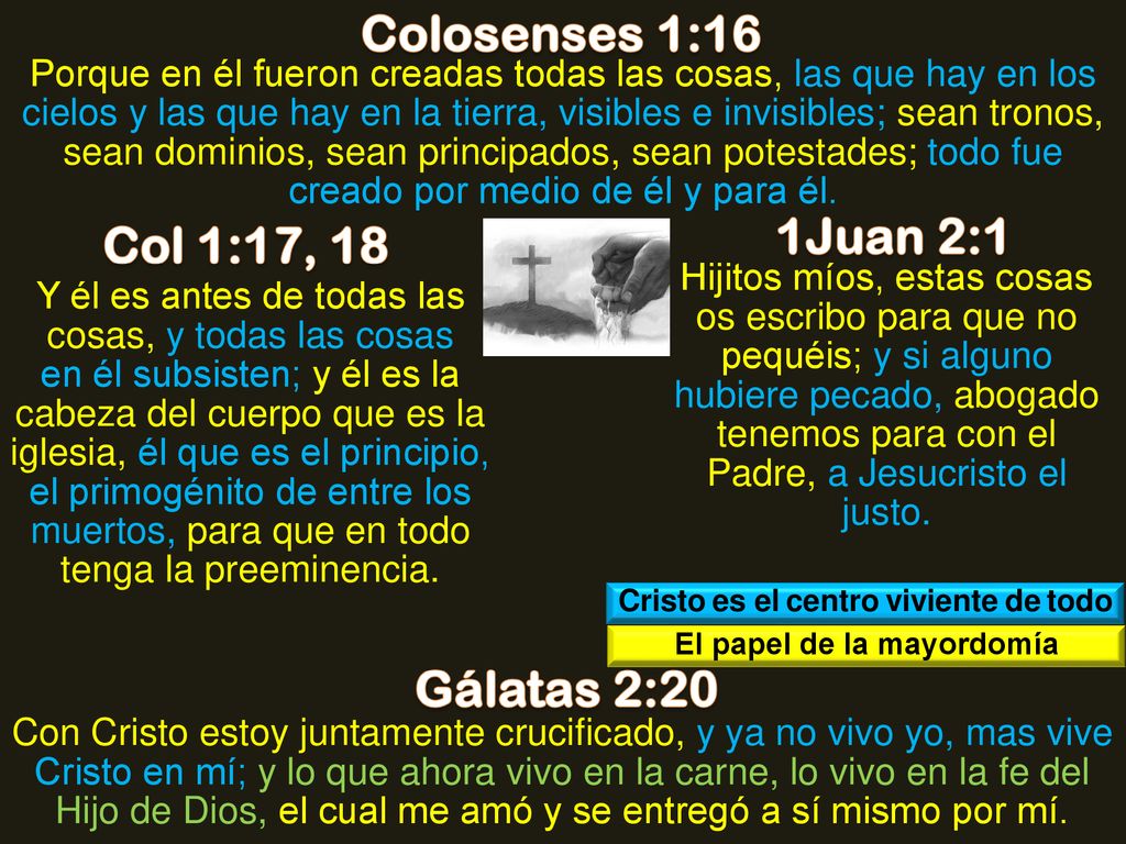 Cristo es el centro viviente de todo El papel de la mayordomía
