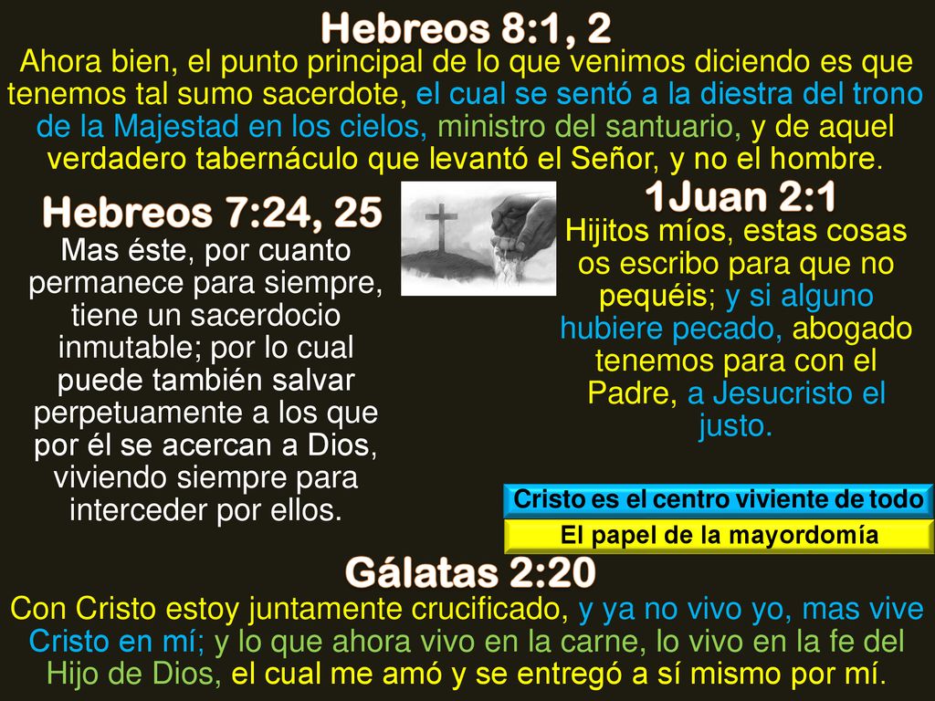 Cristo es el centro viviente de todo El papel de la mayordomía
