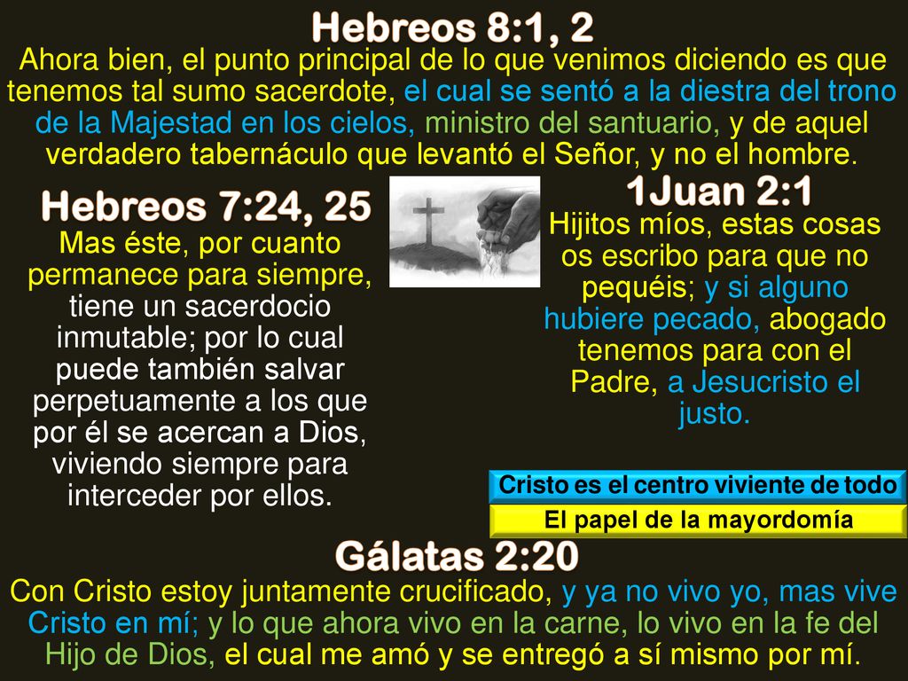 Cristo es el centro viviente de todo El papel de la mayordomía