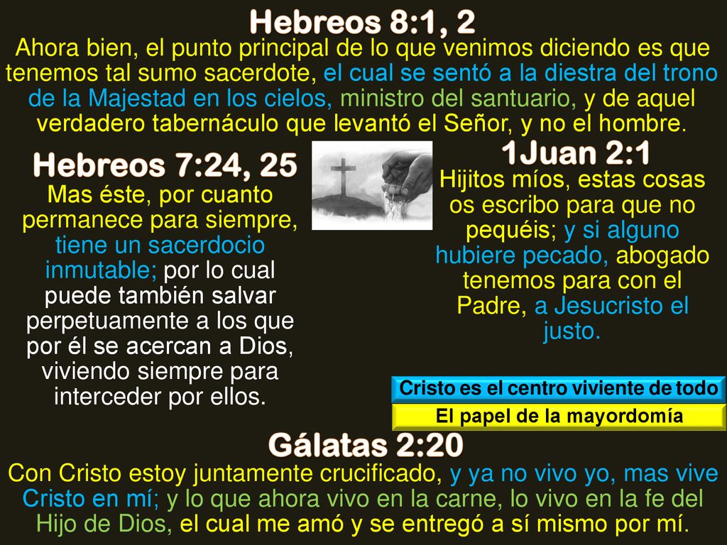 Cristo es el centro viviente de todo El papel de la mayordomía