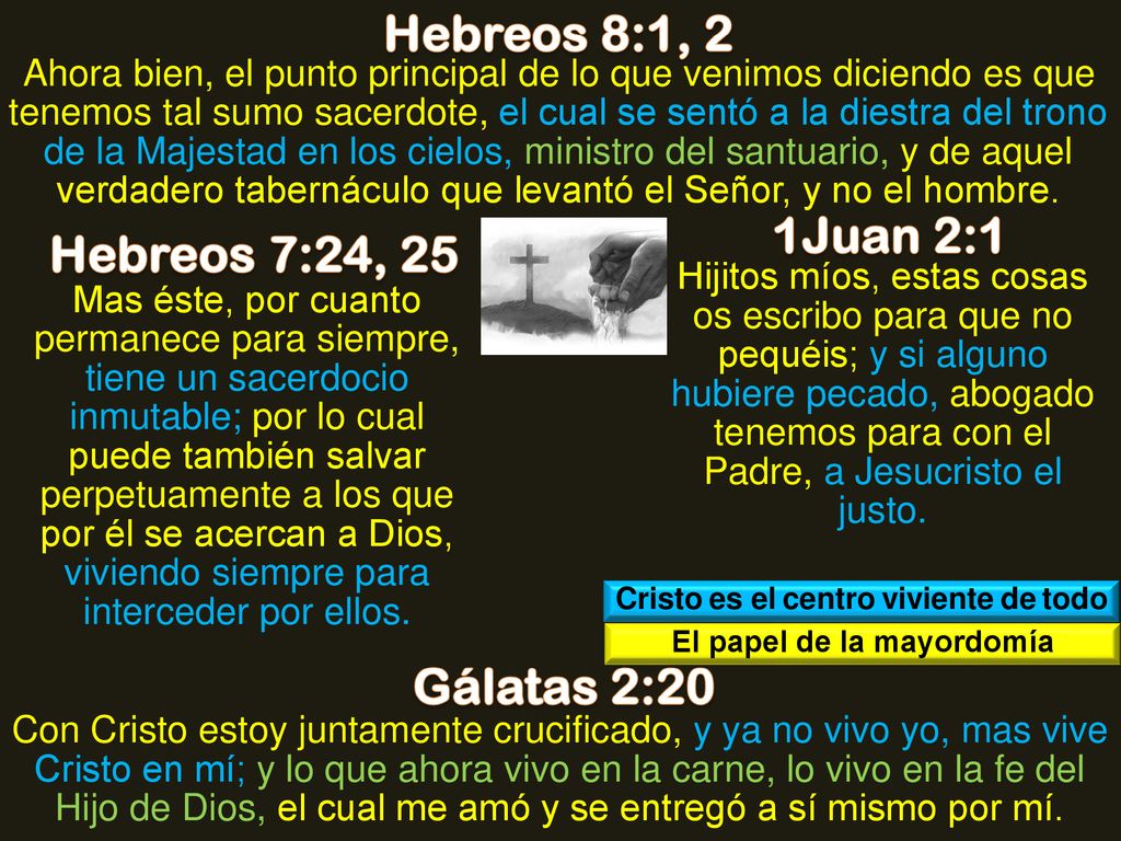 Cristo es el centro viviente de todo El papel de la mayordomía